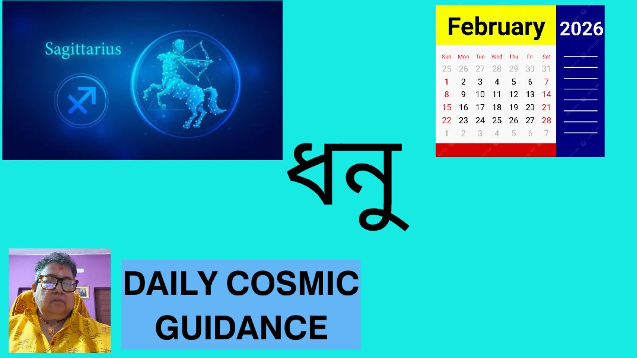 𝗦𝗔𝗚𝗜𝗧𝗧𝗔𝗥𝗜𝗨𝗦 𝗗𝗛𝗔𝗡𝗨 𝗙𝗘𝗕𝗥𝗨𝗔𝗥𝗬 𝗗𝗔𝗜𝗟𝗬 𝗖𝗢𝗦𝗠𝗜𝗖 𝗚𝗨𝗜𝗗𝗔𝗡𝗖𝗘.  ধনু রাশি লগ্নের দৈনিক পথচলার পরামর্শ। 