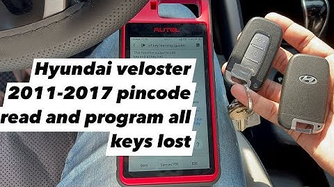 How to read pincode and program 2012-2017 Hyundai veloster lost smart key using autel km100