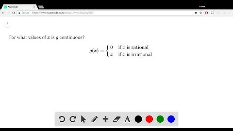 For what values of x is g continuous? g(x) = { [ 0   ]