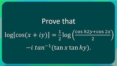 Logarithm Of Complex Number | Example 13 | Crash Course | MU | M1