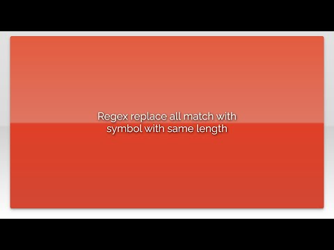 Regex replace all