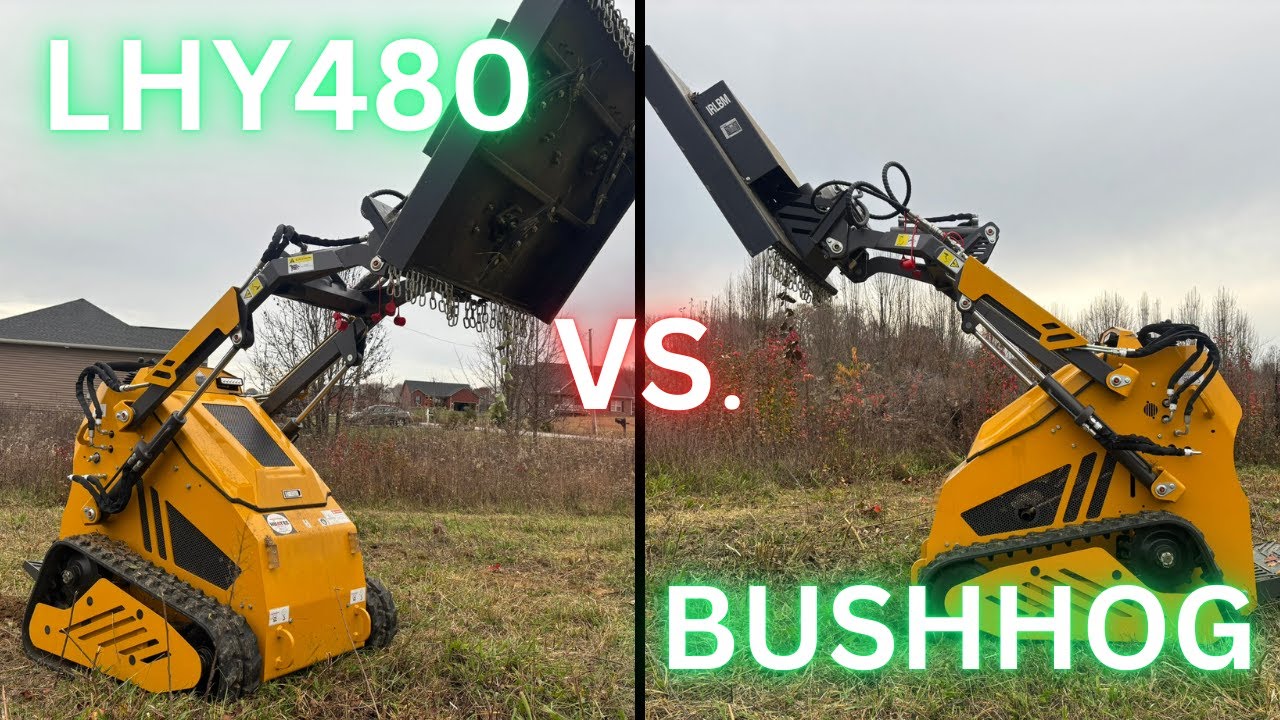 Тест производительности китайского мини-погрузчика с бортовым поворотом Huayee LHY480 — способен ...