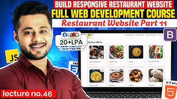 Bootstrap Modal  | Part 11:  Restaurant Website | Full Web Development Course | #html #css