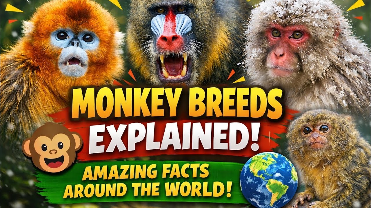 Monkey Breeds Explained 🐒 | Amazing Facts About Monkeys Around the World 🌍