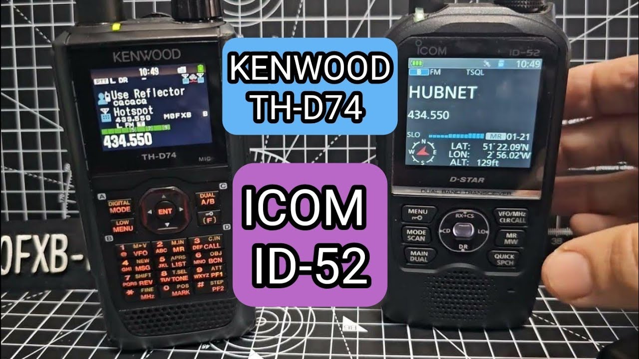 KENWOOD THD74 & ICOM ID-52 - YouTube