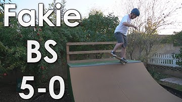 How to Fakie BS 5-0 Stall (Switch Crook) - Intermediate Mini Ramp Skate Tutorial