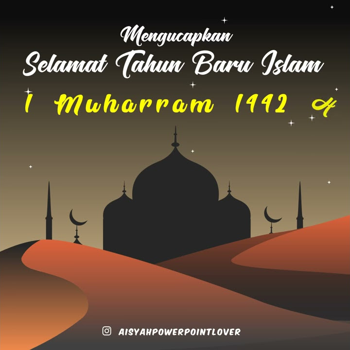 Video Template Power Point Gratis Ucapan Selamat Tahun Baru Islam 1442 Hijriah