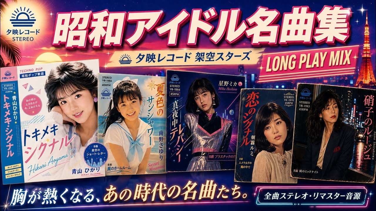 昭和レトロ　アイドルスター名鑑　推理クイズ辞典 昭和アイドル名曲集】夕映レコード架空スターズ｜ときめき歌謡