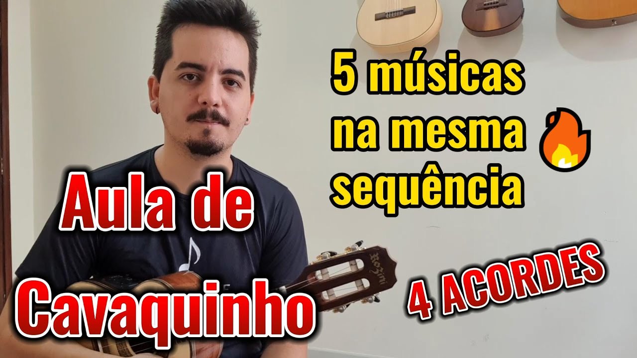 5 MÚSICAS na mesma sequência em Sol | Que se chama amor, essa tal liberdade... Aula de Cavaquinho