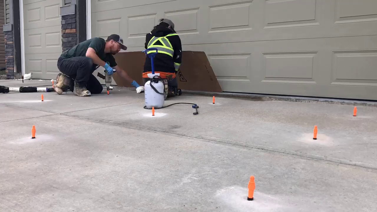 Concrete Lifting with Foam Injection Driveway YouTube