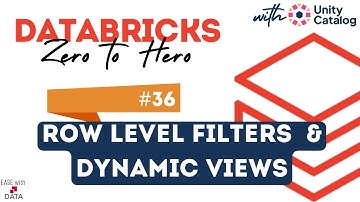 36 Row Level Filters in UC | Filter Sensitive Data in Unity Catalog table using Row Level Security