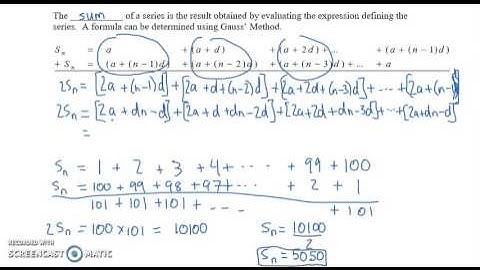 Arithmetic Series - Part 1 of 2 (7.5)