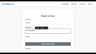 Crowdsourced Civic lssue Reporting and Resolution System  screenshot 5