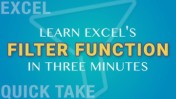 How to Use Excel’s FILTER Function…In Three Minutes