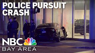 Multiple hurt after police pursuit ends in San Francisco crash