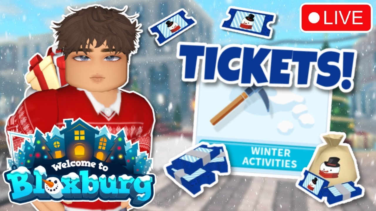 COLLECTING BLOXBURG CHRISTMAS TICKETS w/ FRIENDS! 🎅🎟️