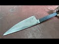 forging a knife making || Goat skin Cutting knife .