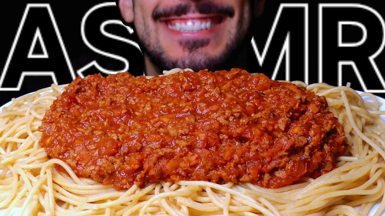 ASMR SPAGHETTI BOLOGNESE PARMESAN PASTA (EATING SOUNDS) NO TALKING MUKBANG