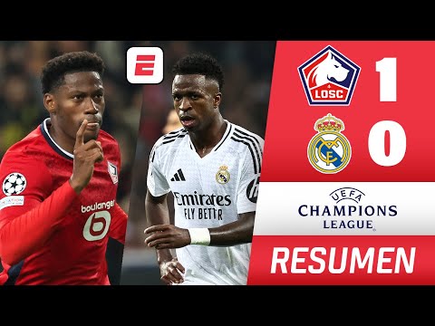 REAL MADRID PERDIÓ 1-0 vs LILLE. VINICIUS y MBAPPÉ no hicieron NADA | RESUMEN | Champions League