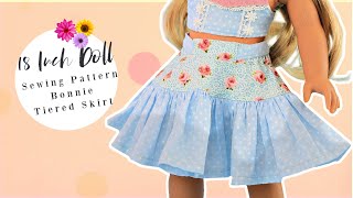 18 inch Doll Twirl Skirt Sewing Pattern | Learn to sew | Frocks & Frolics | Bonnie | Beginner