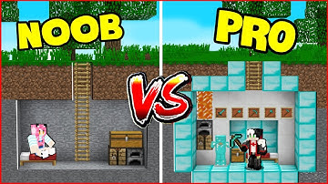 THỬ THÁCH CHO CĂN HẦM BÍ MẬT CỦA NOOB ĐẤU VỚI CĂN HẦM BÍ MẬT CỦA PRO MINECRAFT | Thử Thách RedhoodVN