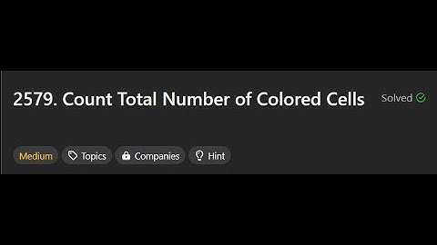 2579. Count Total Number of Colored Cells | LeetCode | POTD | Math