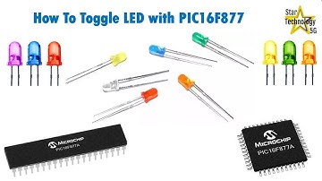 Microcontroller PIC16F877 Video 09 How To Toggle LED Using Mikro C for PIC