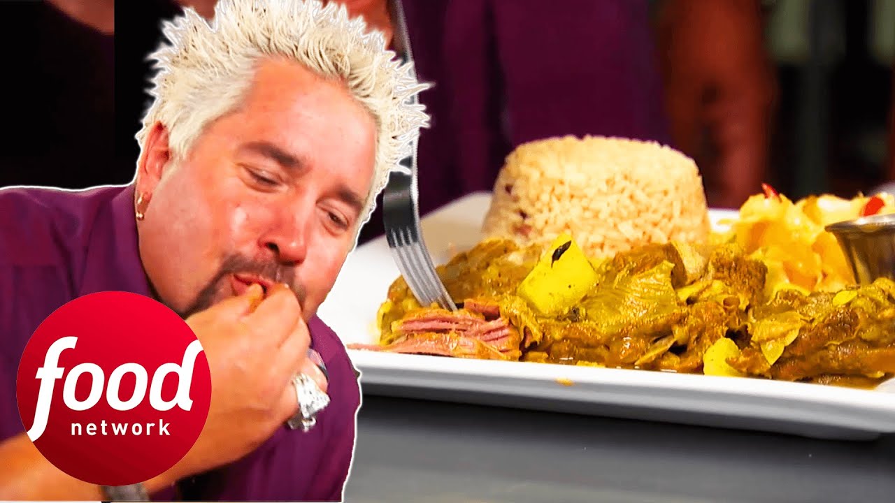 Guy Fieri Try Some Authentic Jamaican Curry | Diners Drive-Ins & Dives