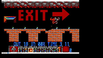 SMS Lemmings - Tricky 20, One Way Digging To Freedom, RTA 1:44