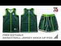 HOW TO MAKE JERSEY DESIGN (FREE BASKETBALL JERSEY SET MOCK-UP)