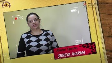 ALUMNI SPEAKS I SHREYA SHARMA I Journalism and Mass Communication I Manipal University Jaipur