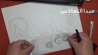 زخرفة بسيطة بالخط الكوفي | Calligraphie arabe style Koufique