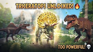 😱 I Finally Unlocked TRICERATOPS in Jurassic Primal Dino Clash 3D... It's INSANELY POWERFUL! 🦖🔥 screenshot 2
