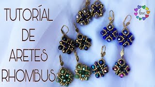 Tutorial Aretes Rhombus, Tutorial Aretes En Forma De Cruz, Aretes Hechos A Mano Con Cristales