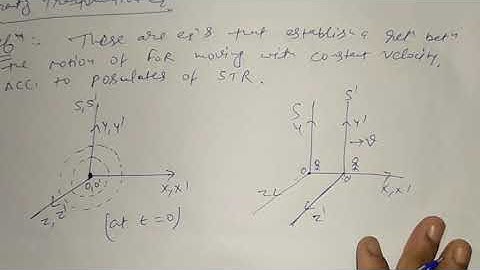 Lorentz Transformation Part-1 for B.Sc 2nd year by Sapna Agarwal