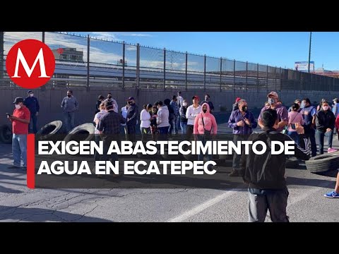 Bloquean avenida Central por falta de agua en Ecatepec - YouTube