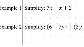 Algebra 1 notes 9-1 Add and Subtract Polynomials