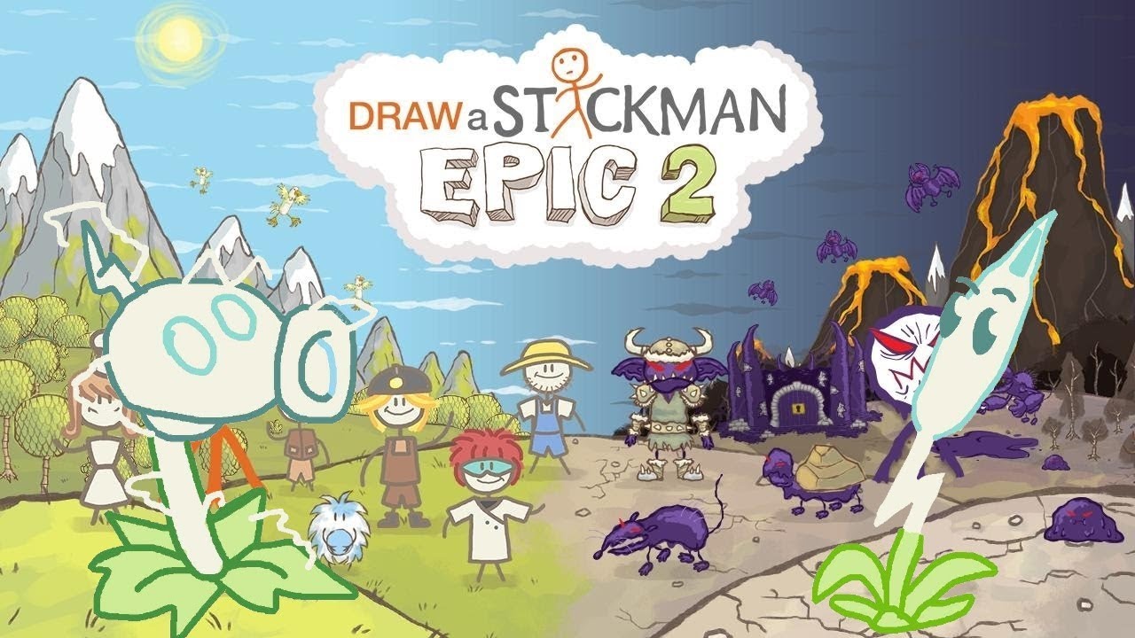 PLANTS VS ZOMBIES Draw a Stickman Epic 2 Gameplay Electric PeaShooter