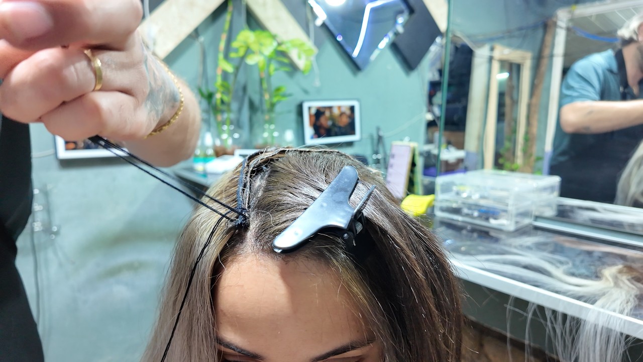 COMO COLOCAR MEGA HAIR PONTO AMERICANO || COMO FAZER A APLICAÇÃO E RETIRADA #megahair #aplique #Hair