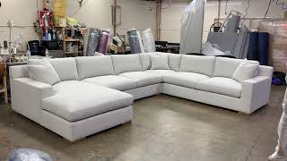 Extra large Bronson U sectional in crypton fabric