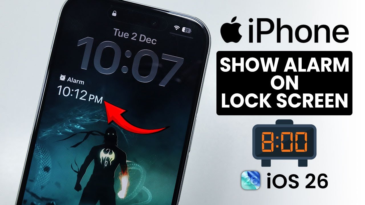 [iOS 26] How to Show Alarm on Lockscreen in iPhone - YouTube