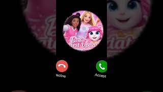 Angela and  Barbie is  calling #viral #mytalkingangela2#barbie #angel #calling #shorts #barbiestyle
