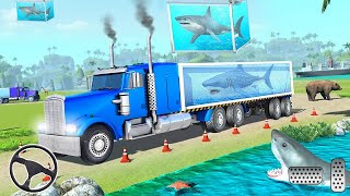 Jogo de Caminhão - TRANSPORTE DE TUBARÃO (60 TONELADAS) Sea Animals Transport Truck Simulator screenshot 2