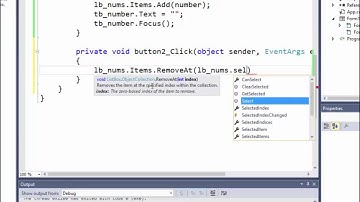 C# Programming - ListBox - Adding Items, Deleting Items, Clear List