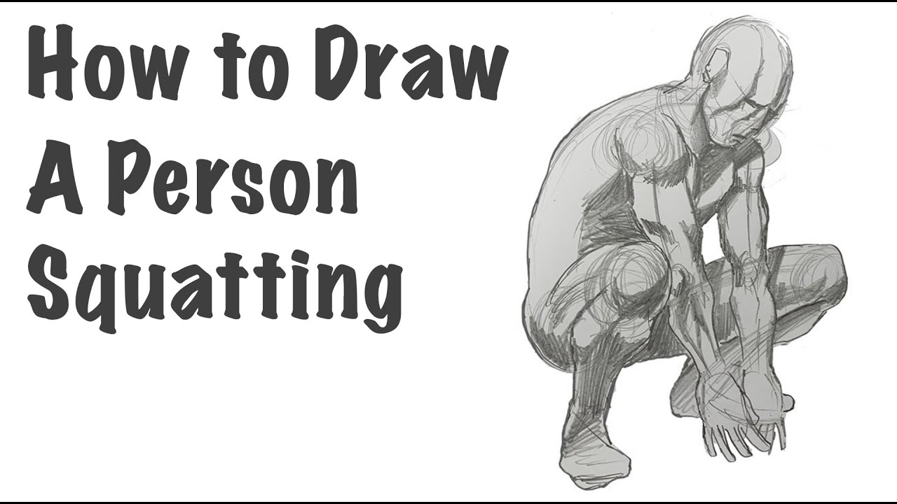 wallpapers Squatting Person Crouching Drawing Reference youtube.