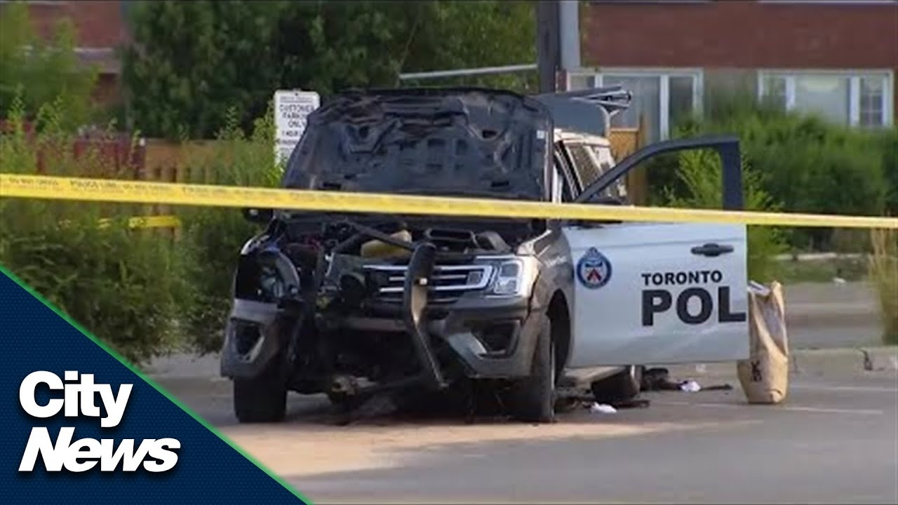 Man arrested after allegedly stealing & crashing cop car with police ...