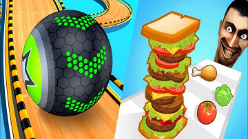 Going balls | Sandwich Runner, Shape -Shifting All Levels Gameplay - New Update