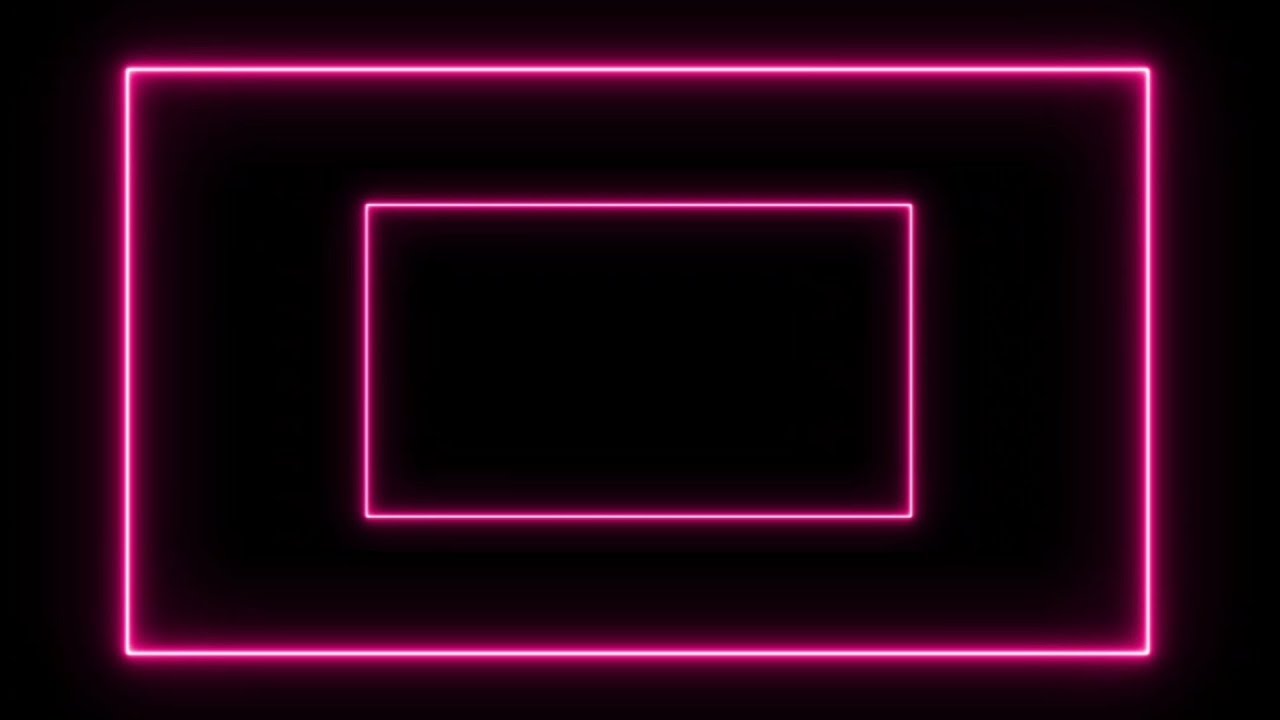 Abstract Light Neon Frame Overlay And Effect