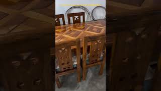 Teak Wood Dining Table Design Model