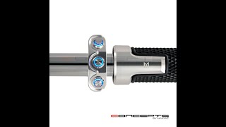 Max-Inc Polished Cnc Machined Billet Handlebar Mount Switch Combo Set